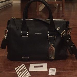 Black Henri Bendel Spruce Street Satchel